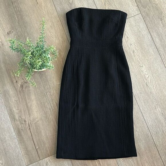 J. Crew Dresses & Skirts - LIKE NEW J. CREW 100% WOOL STRAPLESS LITTLE BLACK DRESS COCKTAIL WEDDING SIZE 0